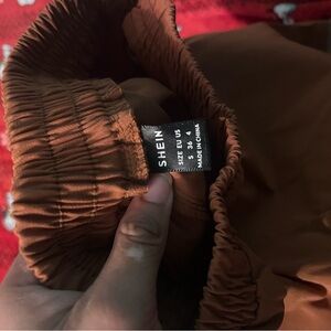 SHEIN Chestnut Ruched Skirt